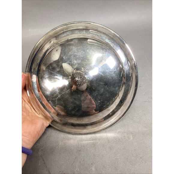 Sheffield Silver Co Pinecone Finial Serving Dish Replacement Lid 7.5"D - Picture 3 of 6